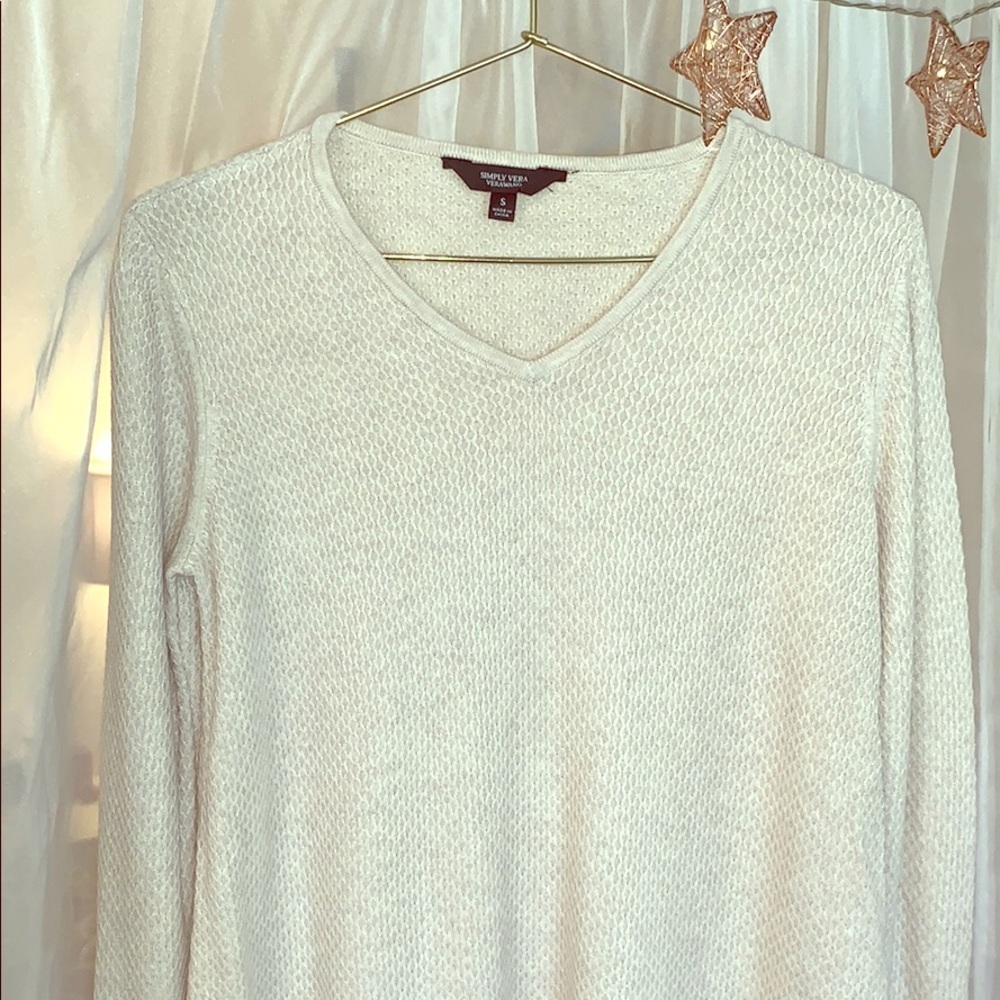 Vera Wang Waffle Knit Sweater size small